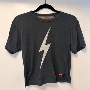 Adult aviator nation bolt crop t-shirt
Charcoal grey